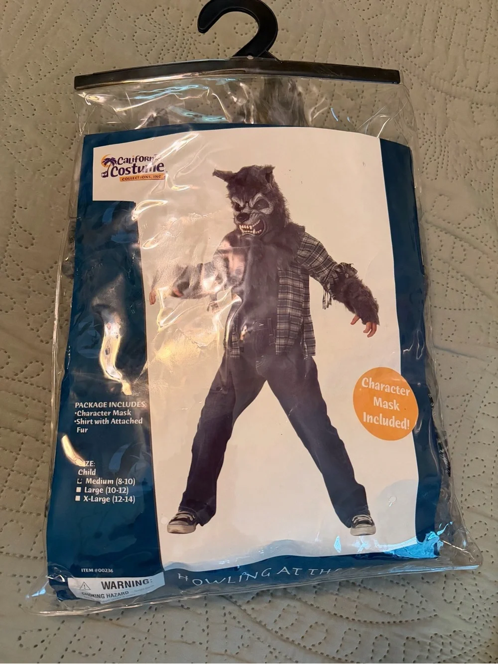 California Costumes Gray and Black Werewolf Kids Costume with Mask